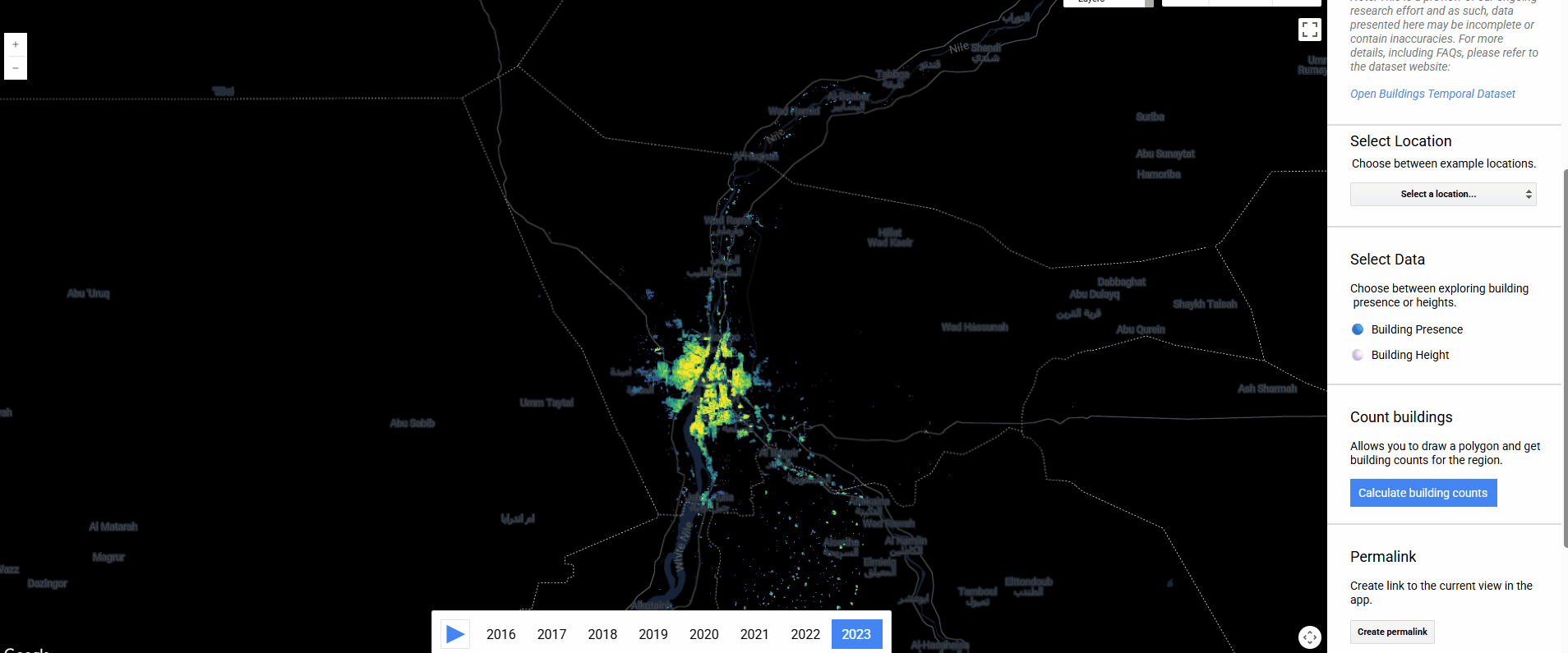 Open Buildings Dataset